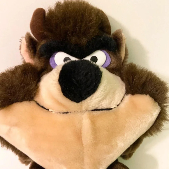 Vintage 1993 Tasmanian Devil Plush Mighty Stars 10 Inch Tall Stuffed Animal - Picture 8 of 12